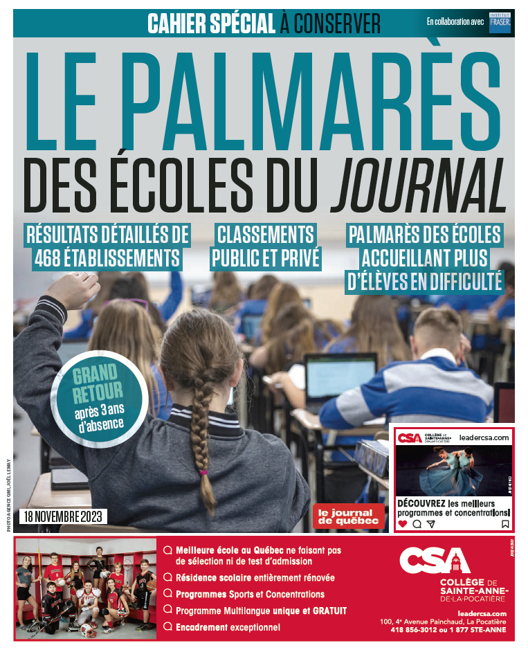 Palmarès des écoles du Journal | Le Journal de Québec