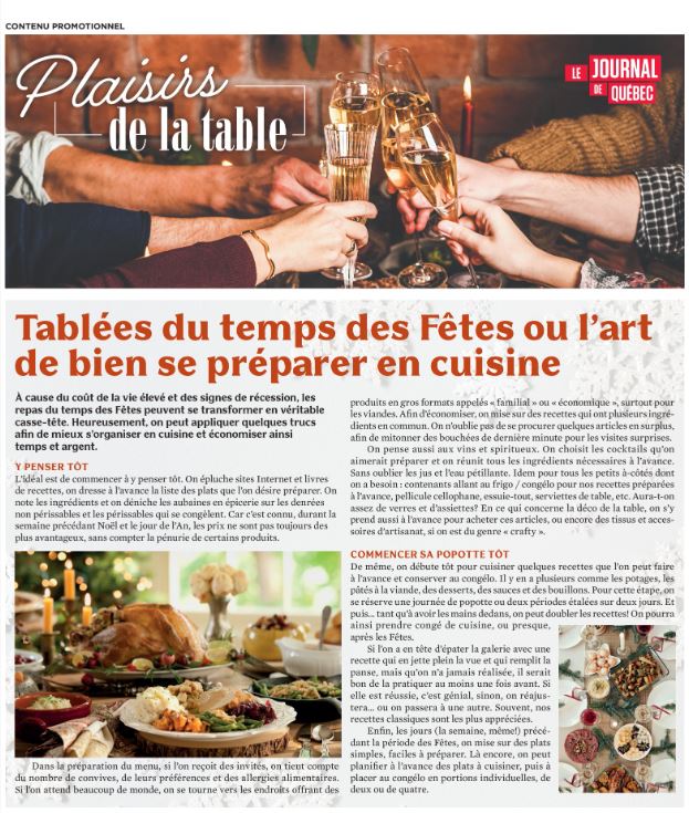Plaisir de la table | Le Journal de Québec