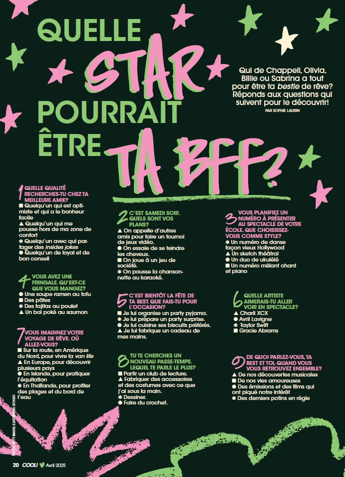 Abonnement au magazine Cool!