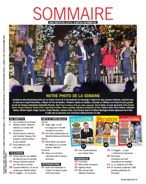 Vol.63 no.35 |  30 août au 5 septembre 2025