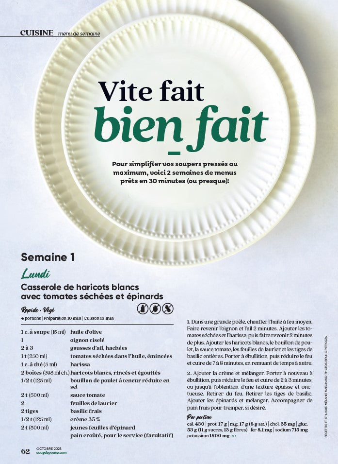 Abonnement au magazine Coup de Pouce
