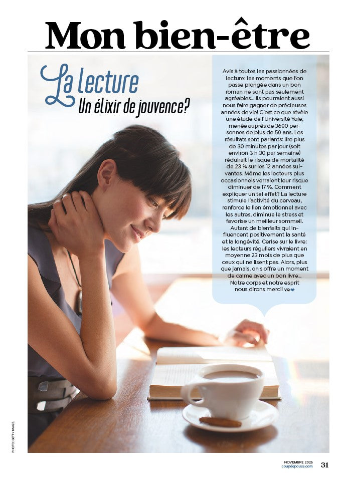 Abonnement au magazine Coup de Pouce