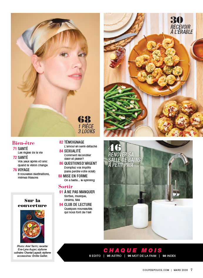 Abonnement au magazine Coup de Pouce