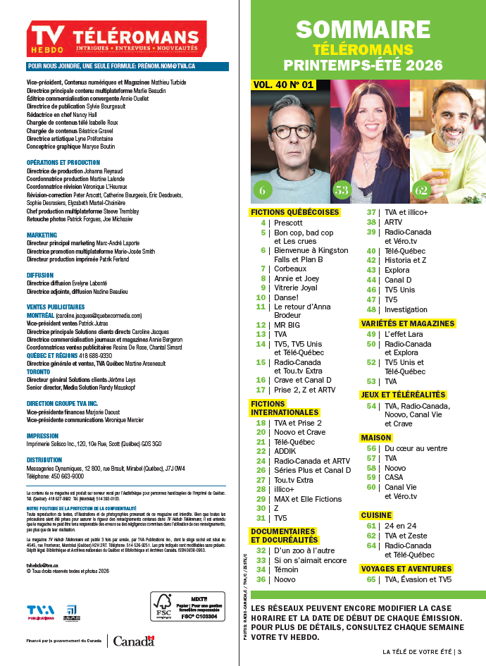 Vol.40 no.01 | Téléromans | Été 2026