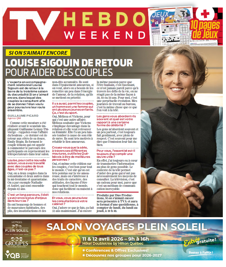 TV Hebdo | 4 avril 2026 | Le Journal de Québec