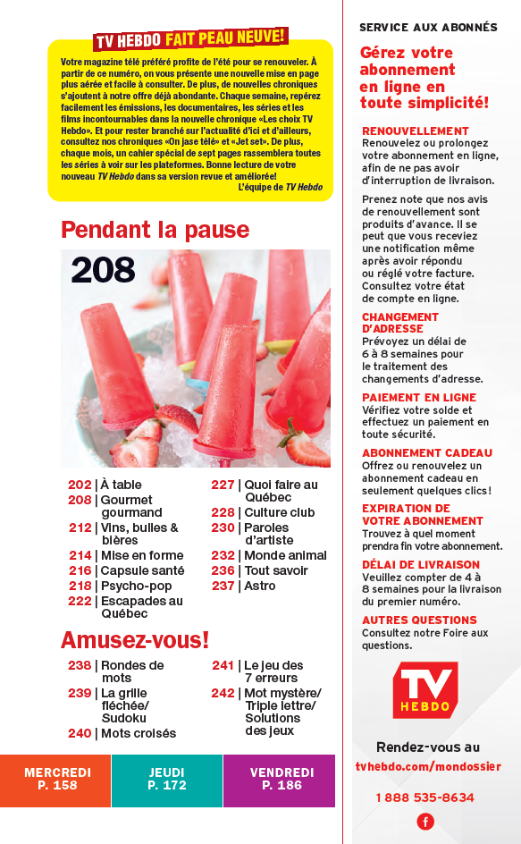 Vol.67 No.32 | 1 au 7 août 2026