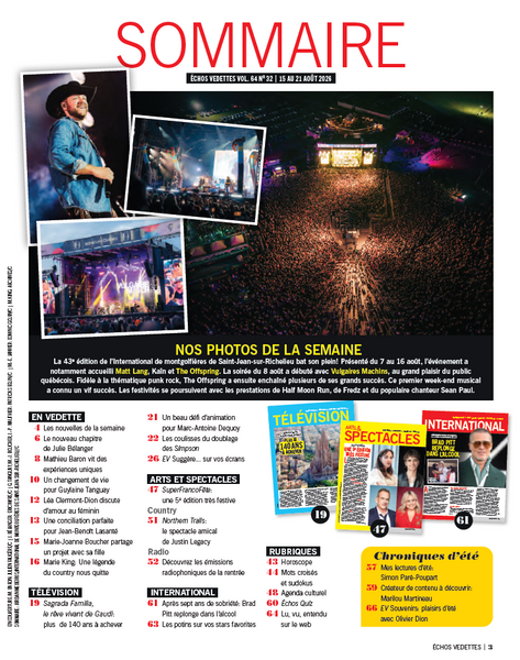 Vol.64 no.32 | 15 au 21 août 2026