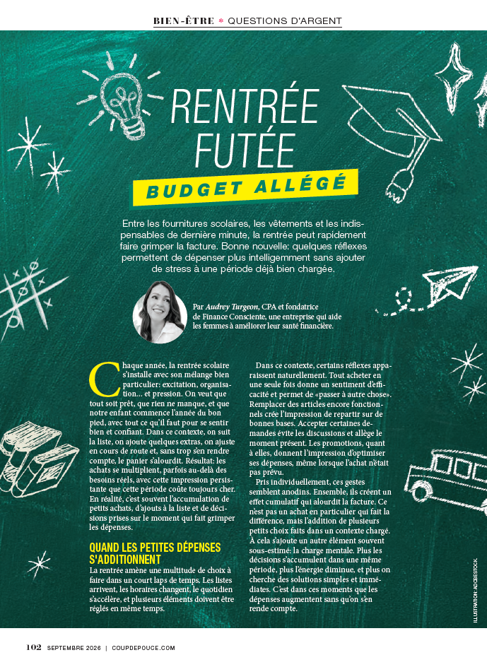 Abonnement au magazine Coup de Pouce