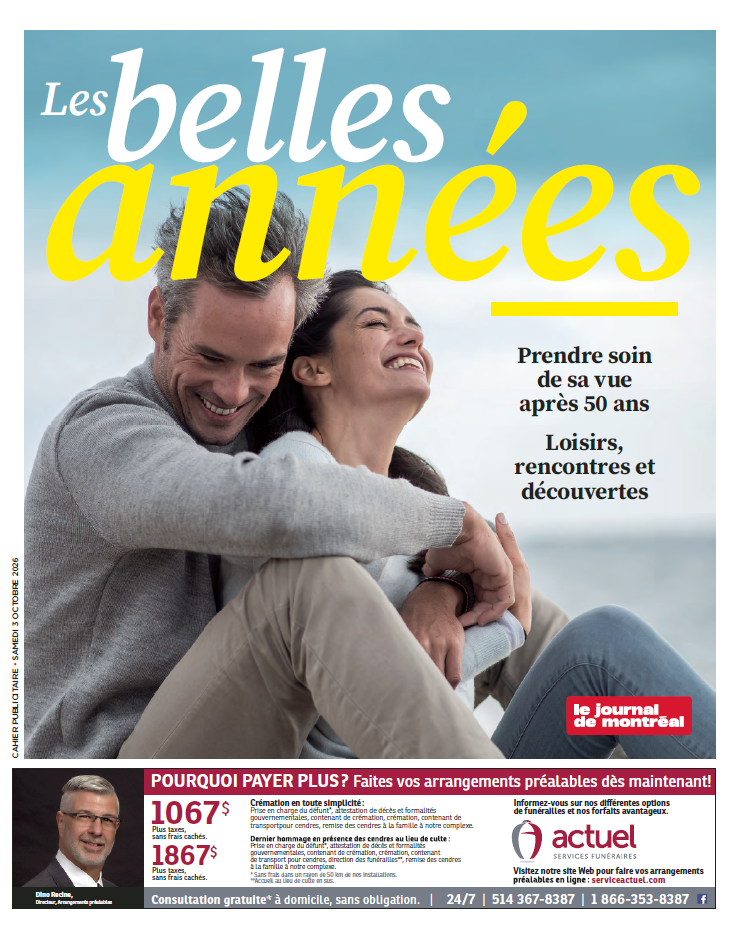 Les belles années |  3 octobre 2026 | Le Journal de Montréal