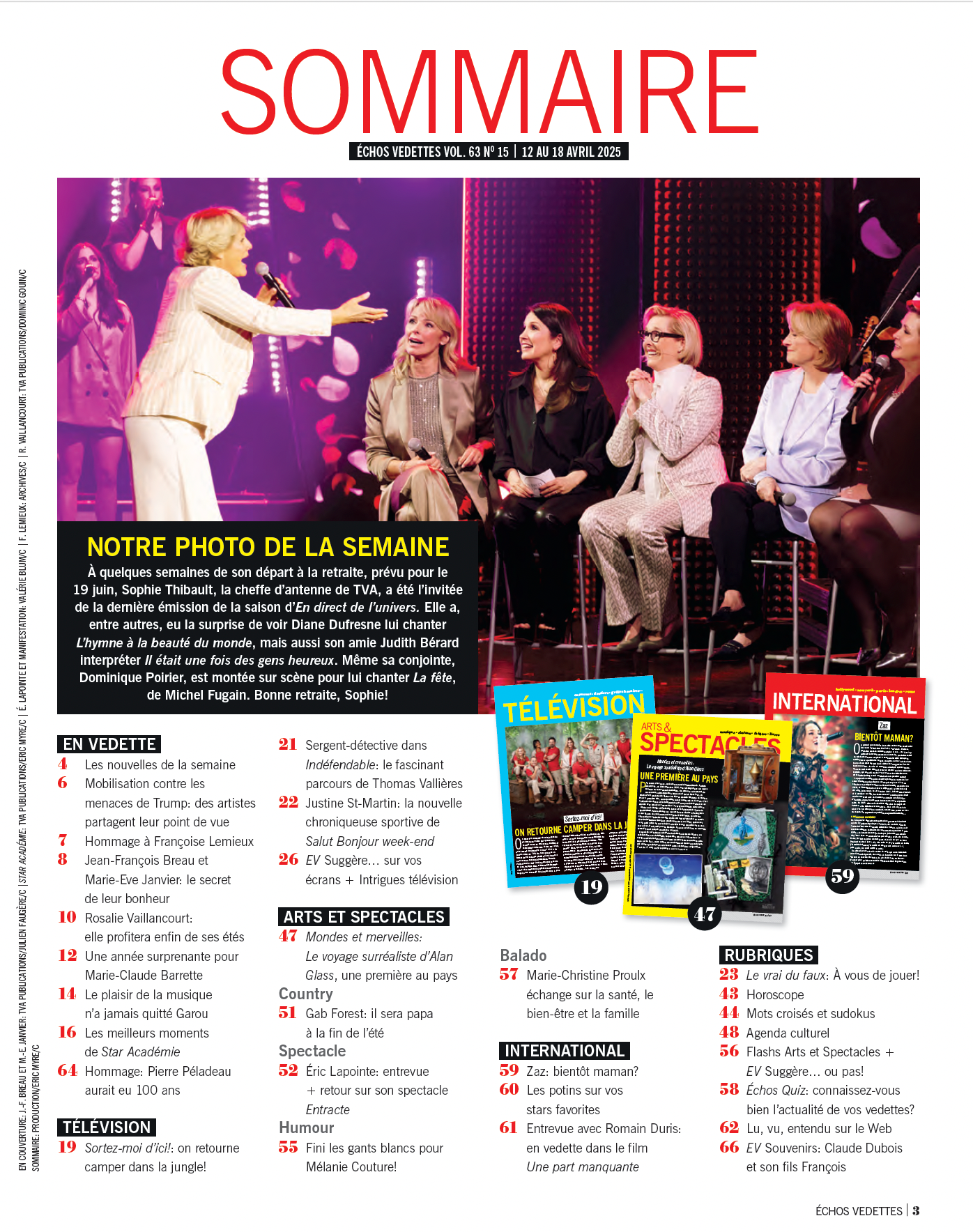 Vol.63 no.15 | 12 au 18 avril 2025