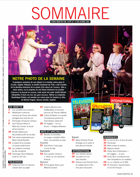 Vol.63 no.15 | 12 au 18 avril 2025