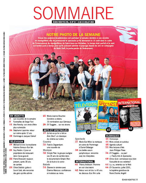 Vol.63 no.29 | 19 juillet au 25 juillet 2025