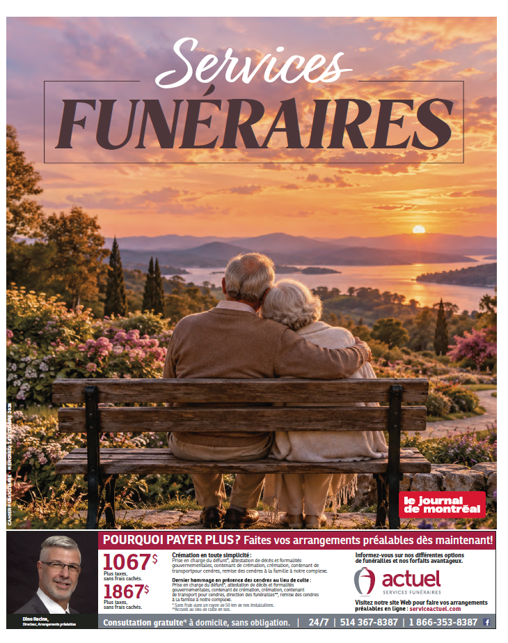 Services Funéraires |  14 octobre 2026 | Le Journal de Montréal