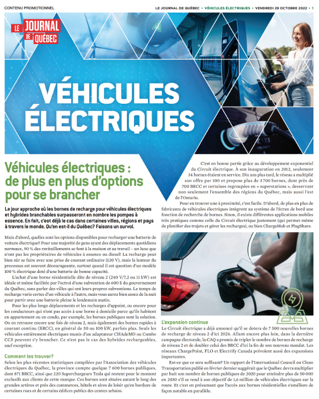 Véhicules électriques | Le Journal de Québec